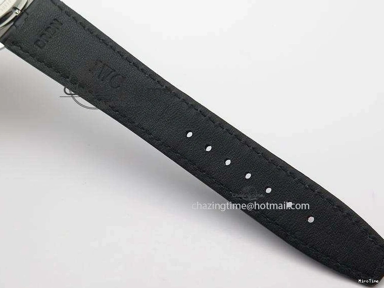 MIROTIME 0120 UrbanStyle Portuguese Tourbillon Power Reserve Moonphase SS White Dial On Black Leather Strap 7318